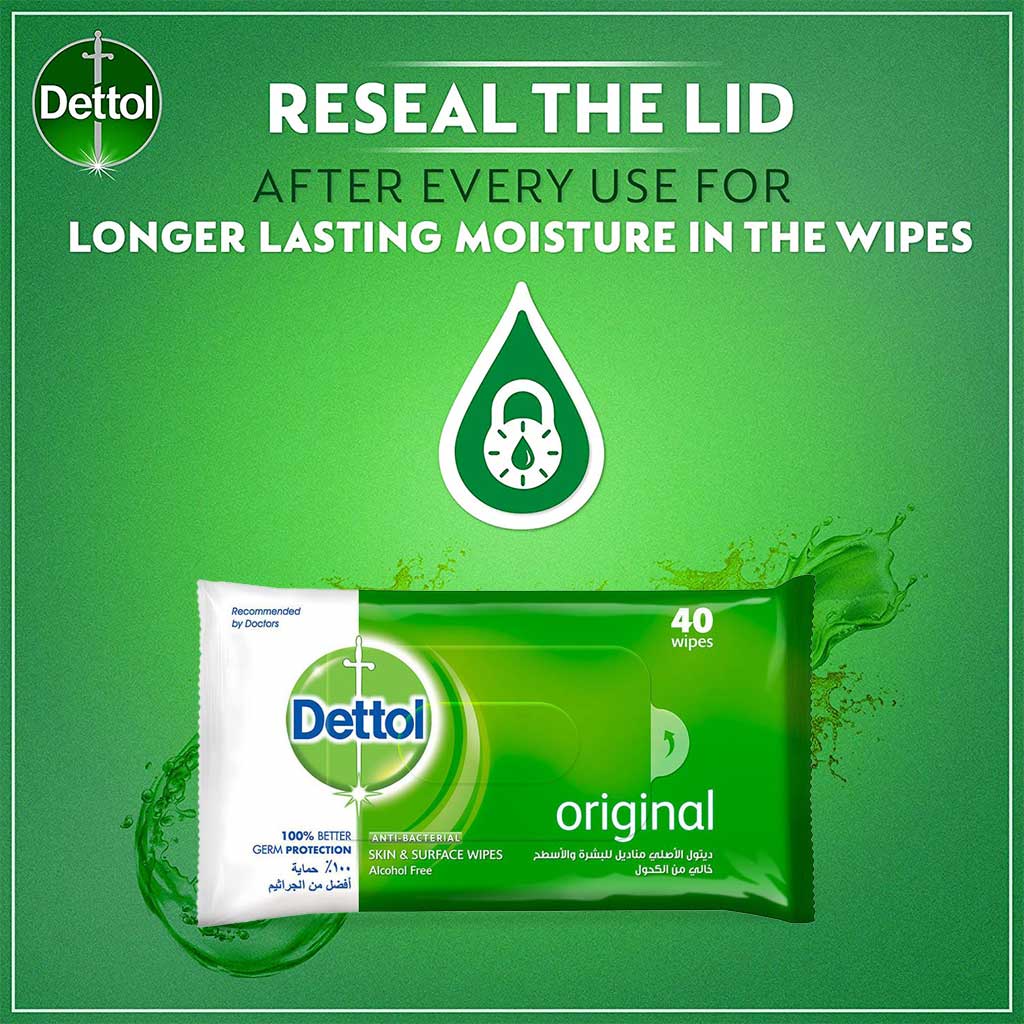 Dettol Anti-Bacterial Wipes 40's