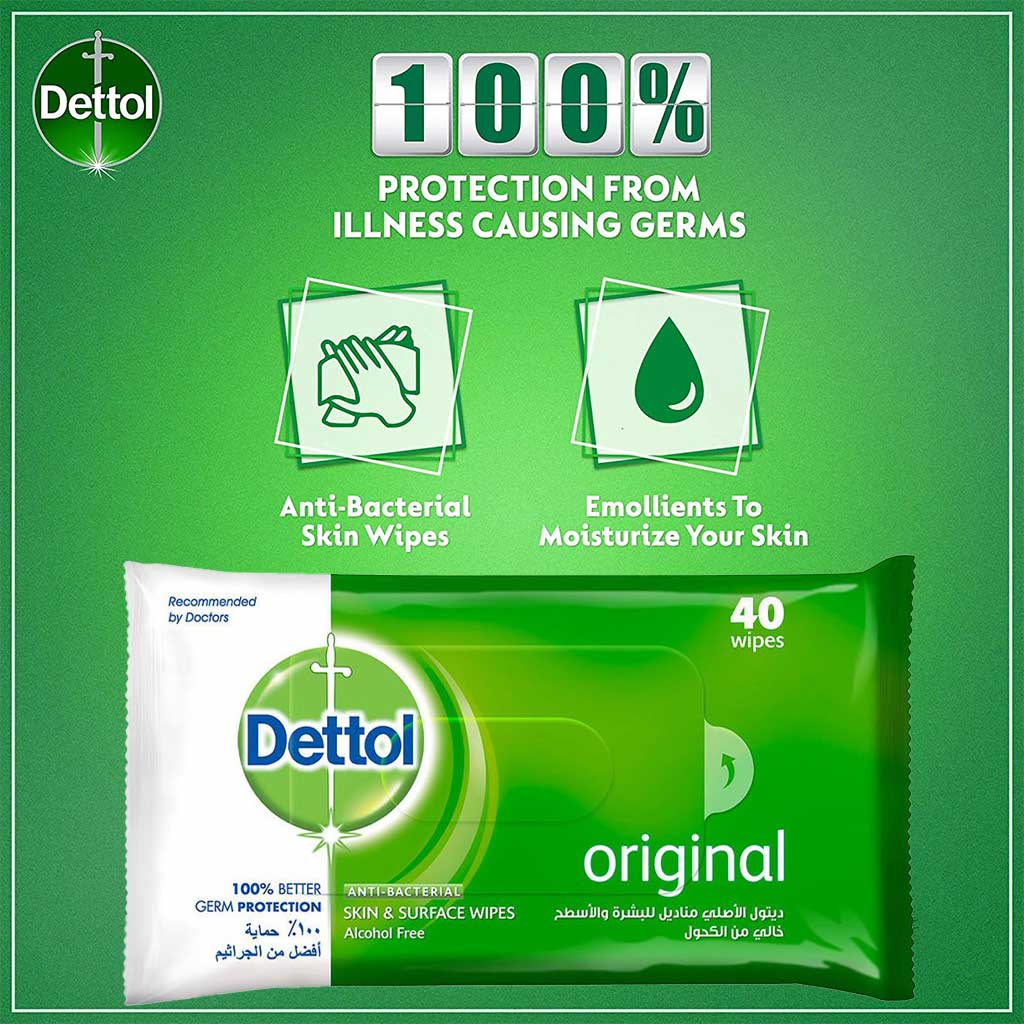 Dettol Anti-Bacterial Wipes 40's