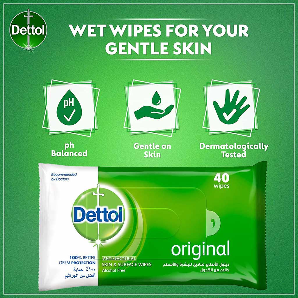 Dettol Anti-Bacterial Wipes 40's