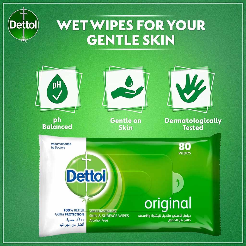 Dettol Anti-Bacterial Wipes 80's