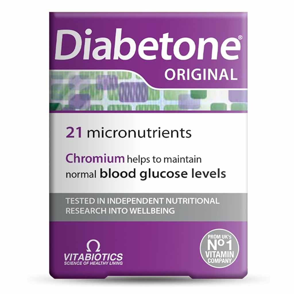 Vitabiotics Diabetone Original Nutritional Supplement Tablets For Diabetes, Pack of 30's