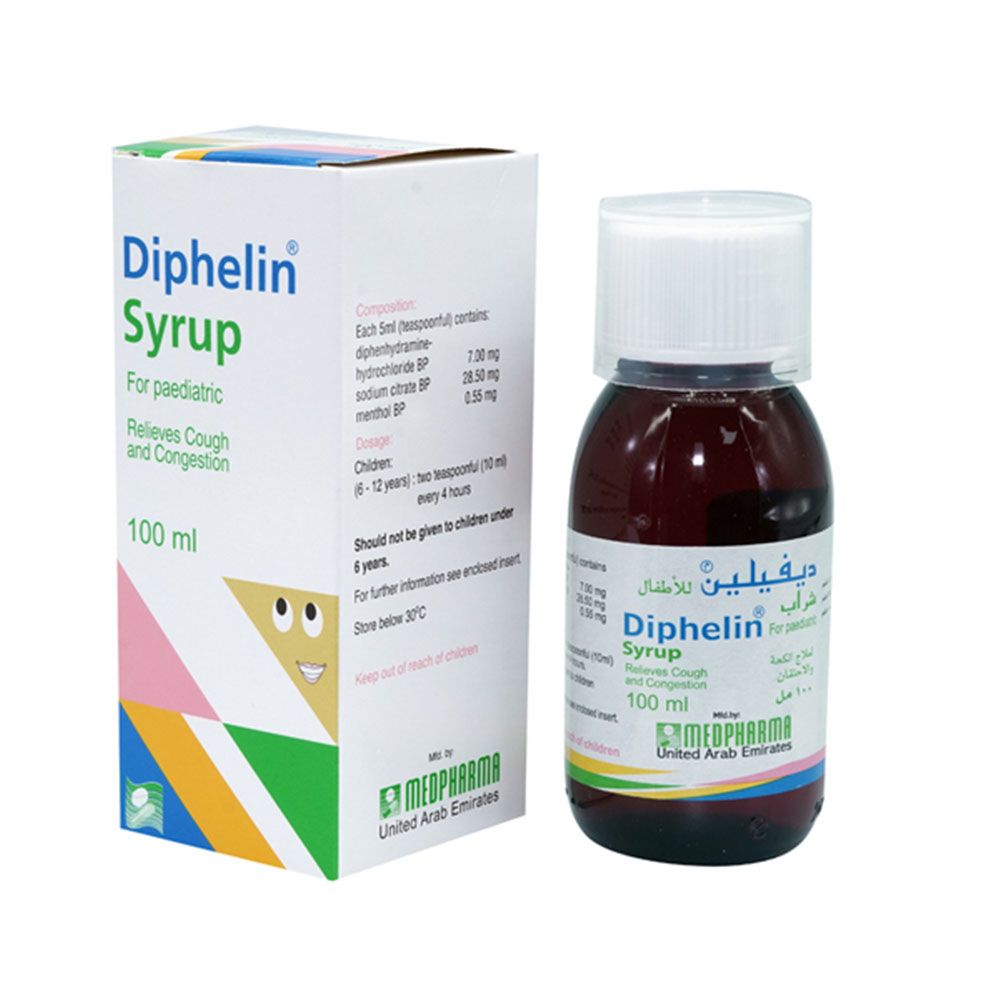 Diphelin Pedriatric Syrup 100 mL