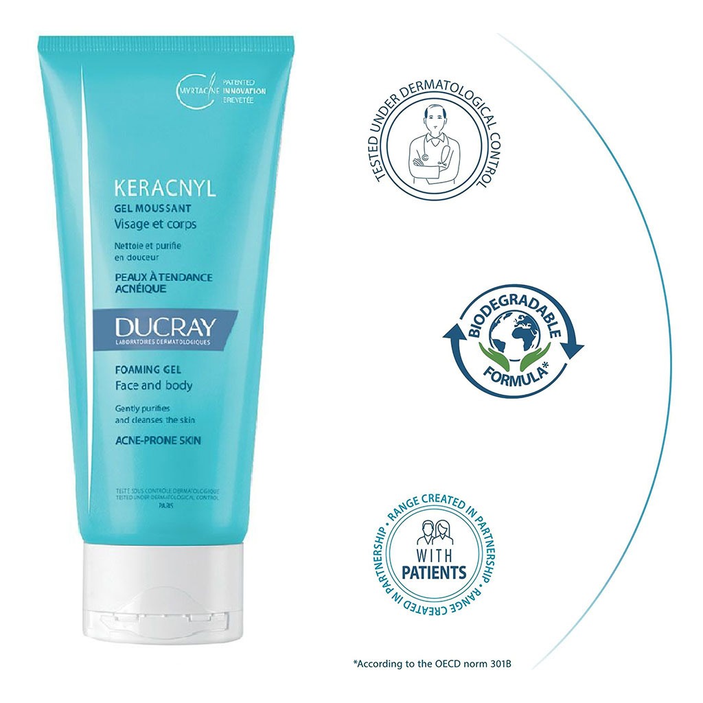 Ducray Keracnyl Foaming Gel 200 mL