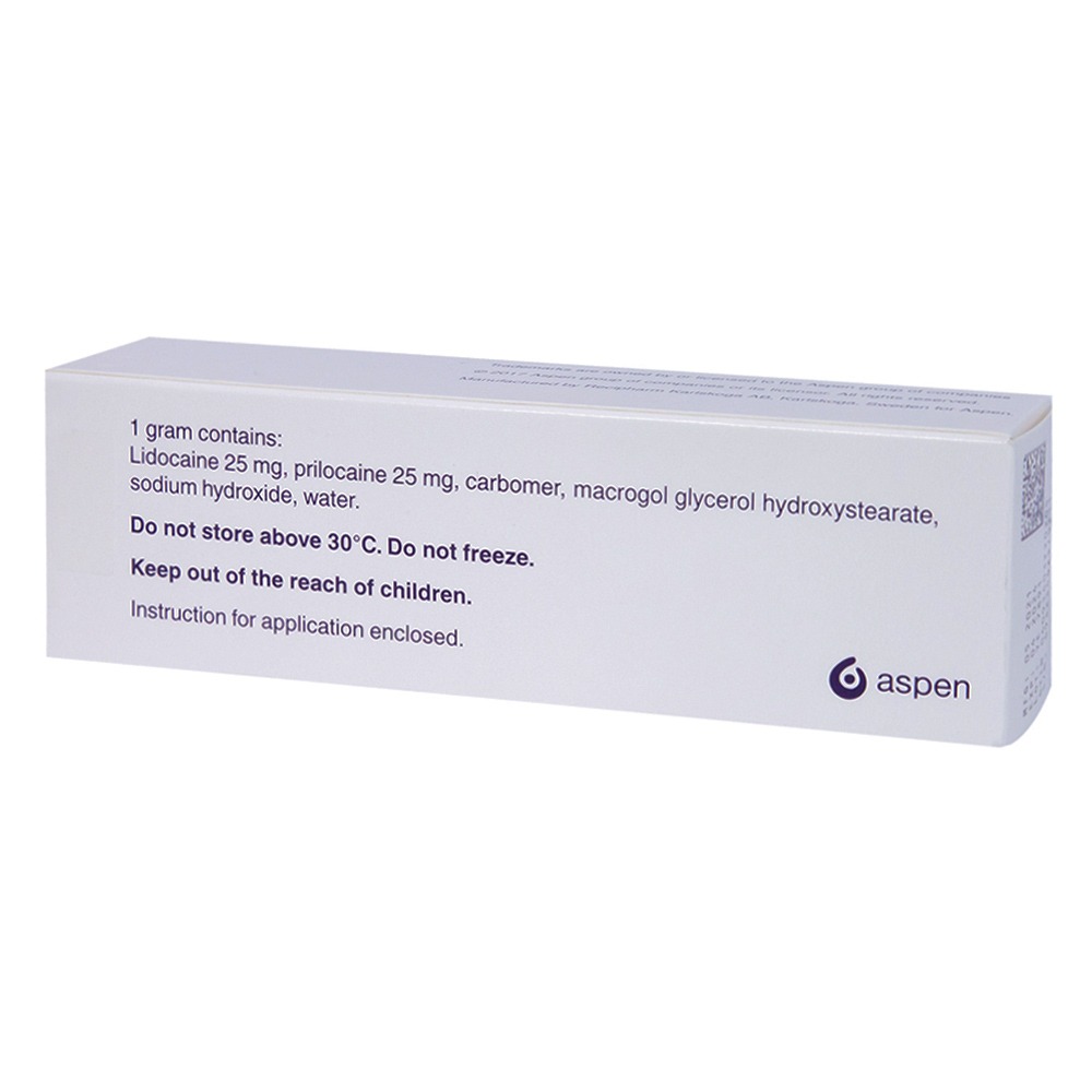 Aspen Emla Skin Numbing Topical Anaesthetic Cream 30 g 1's