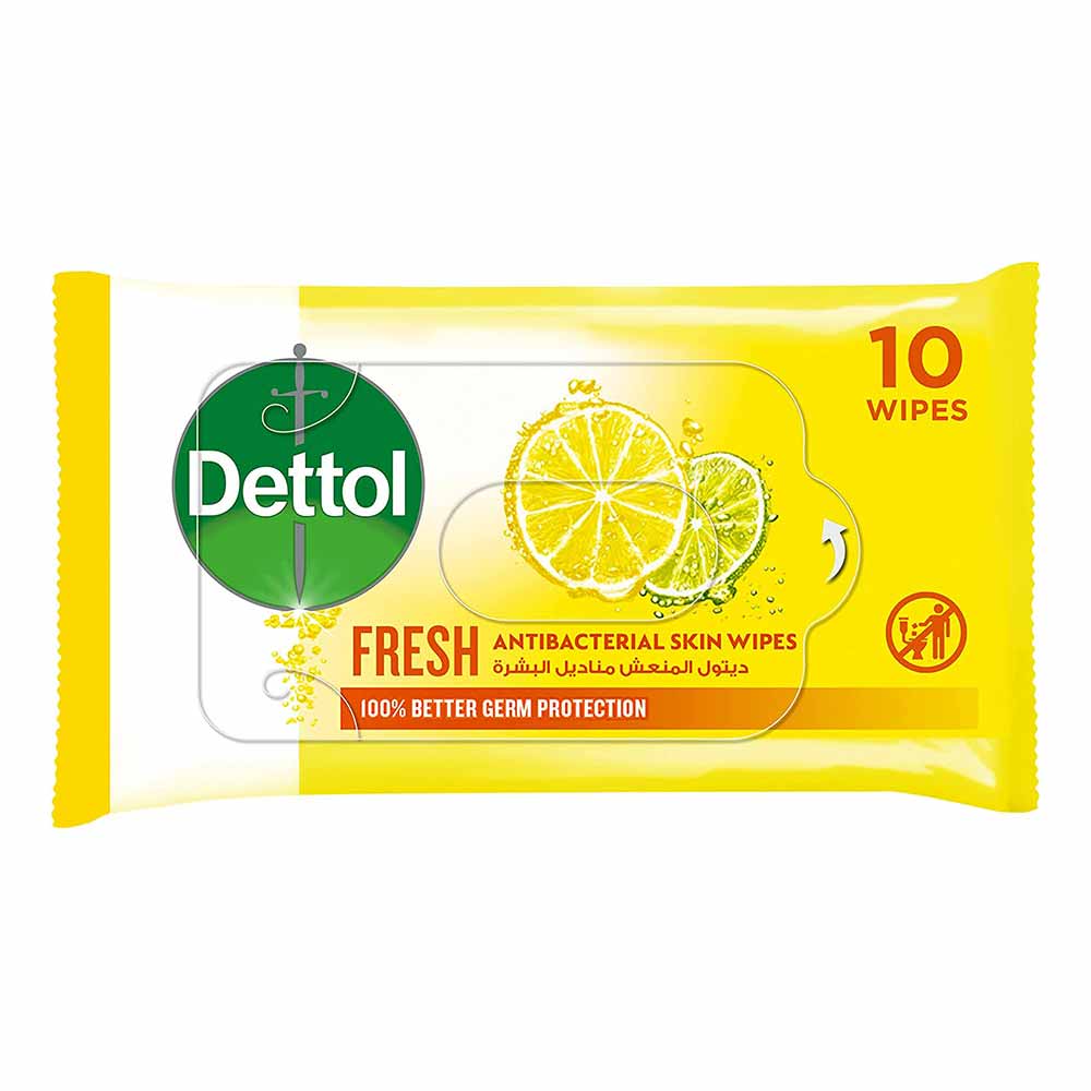 Dettol Fresh Anti-Bacterial Skin Wipes 10's