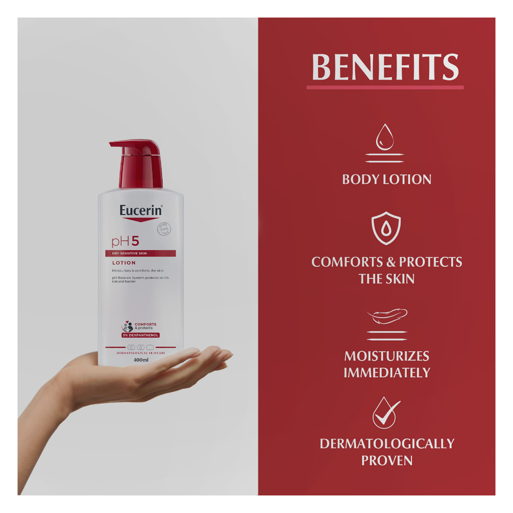 Eucerin pH5 Moisturizing Body Lotion For Dry & Sensitive Skin 400ml