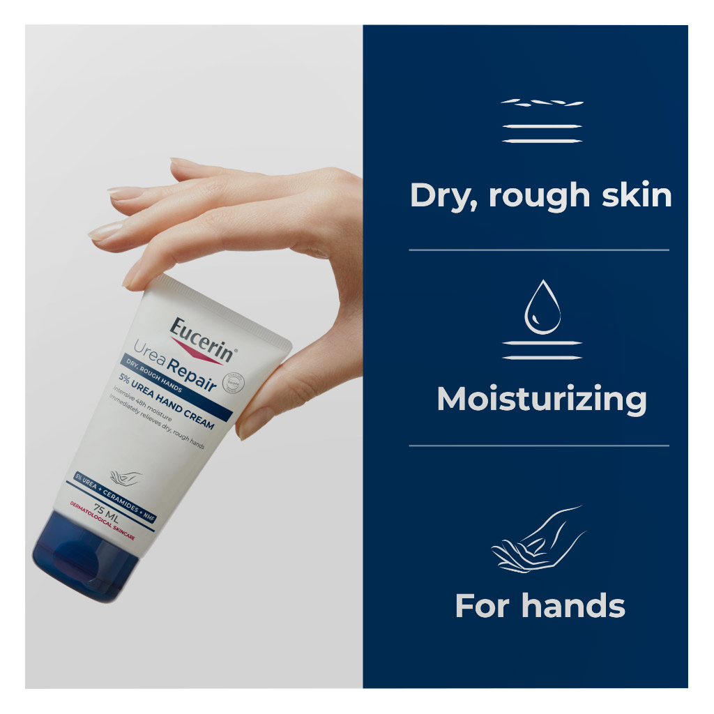 Eucerin UreaRepair 5% Urea Hand Cream For Dry & Rough Skin 75ml