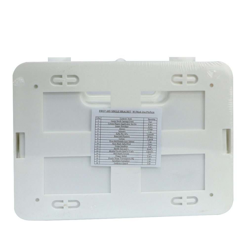 First Aid Box Small 25 cm x 17 cm x 8 cm Filled