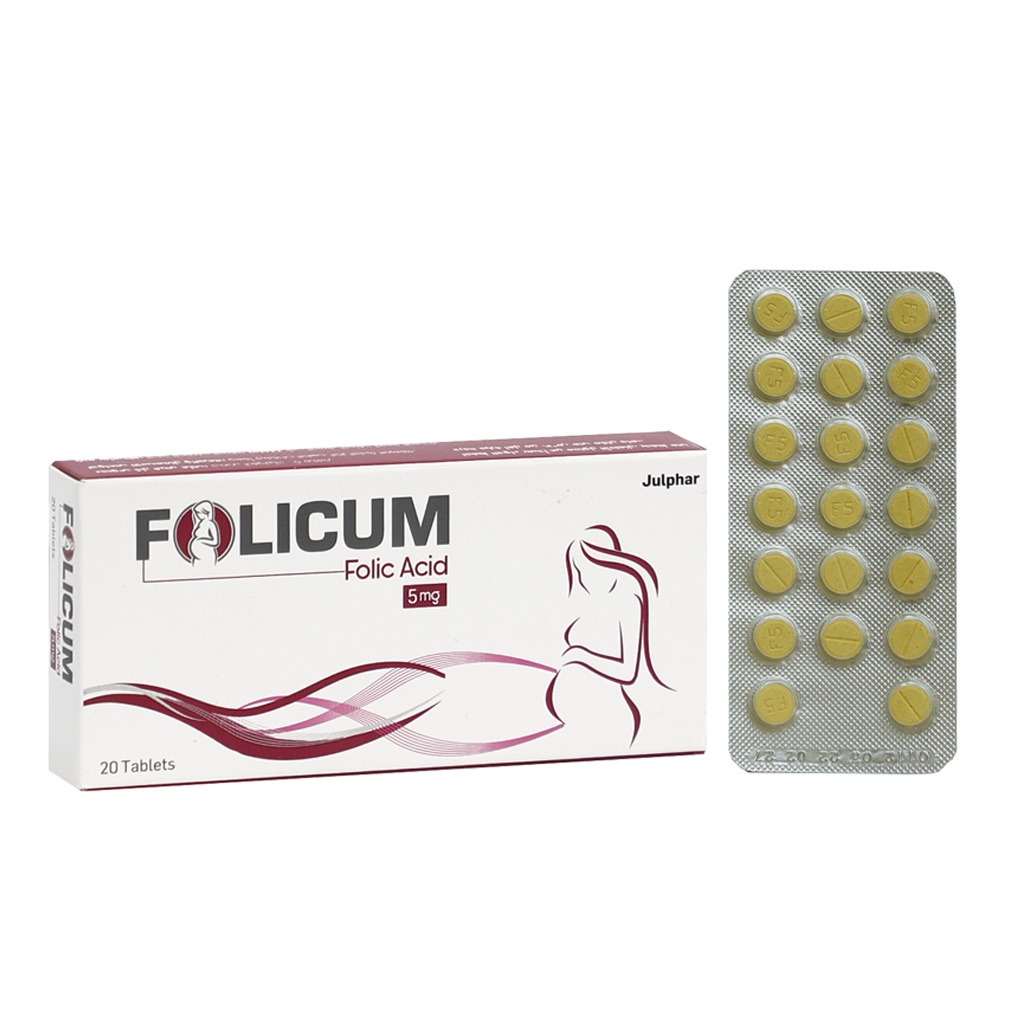 Folicum 5 mg Tablets 20's