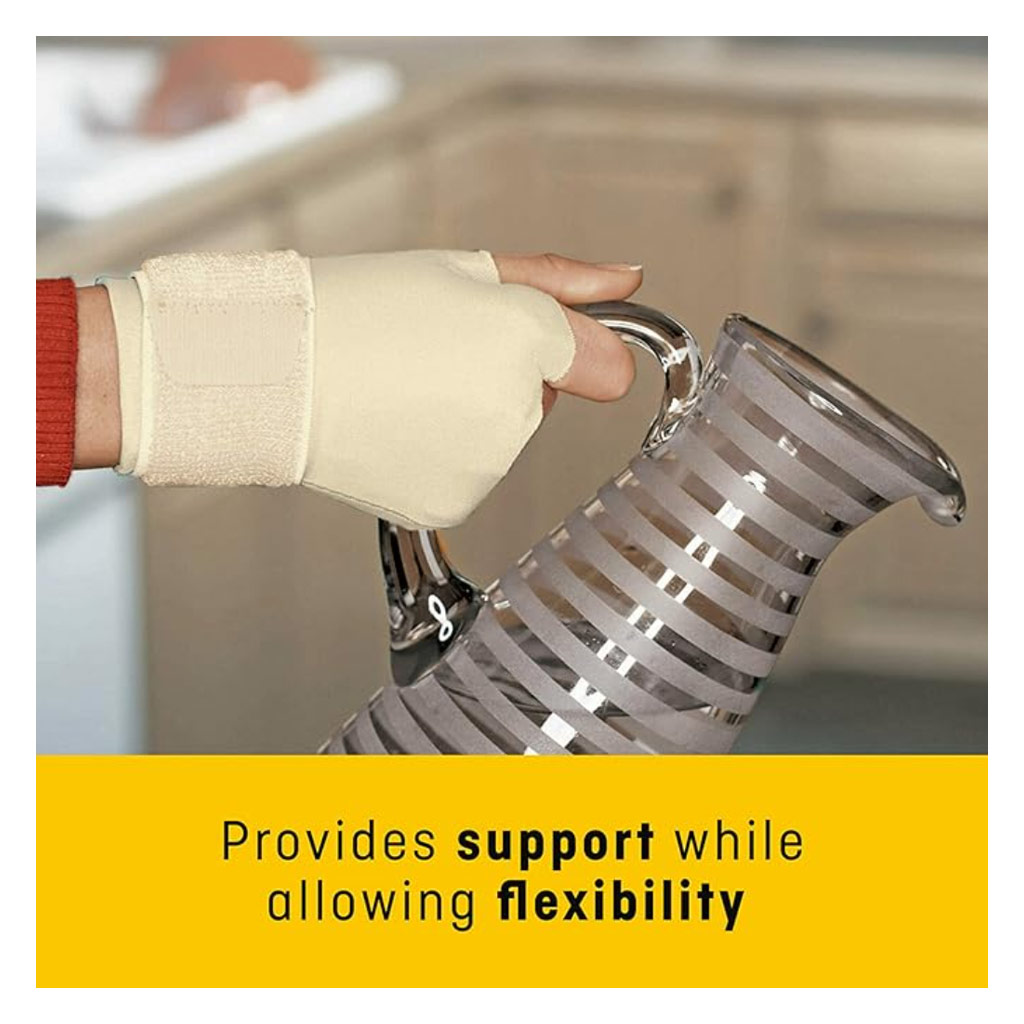 Futuro Hand & Wrist Compression Energizing Support Glove Small/ Medium - Beige