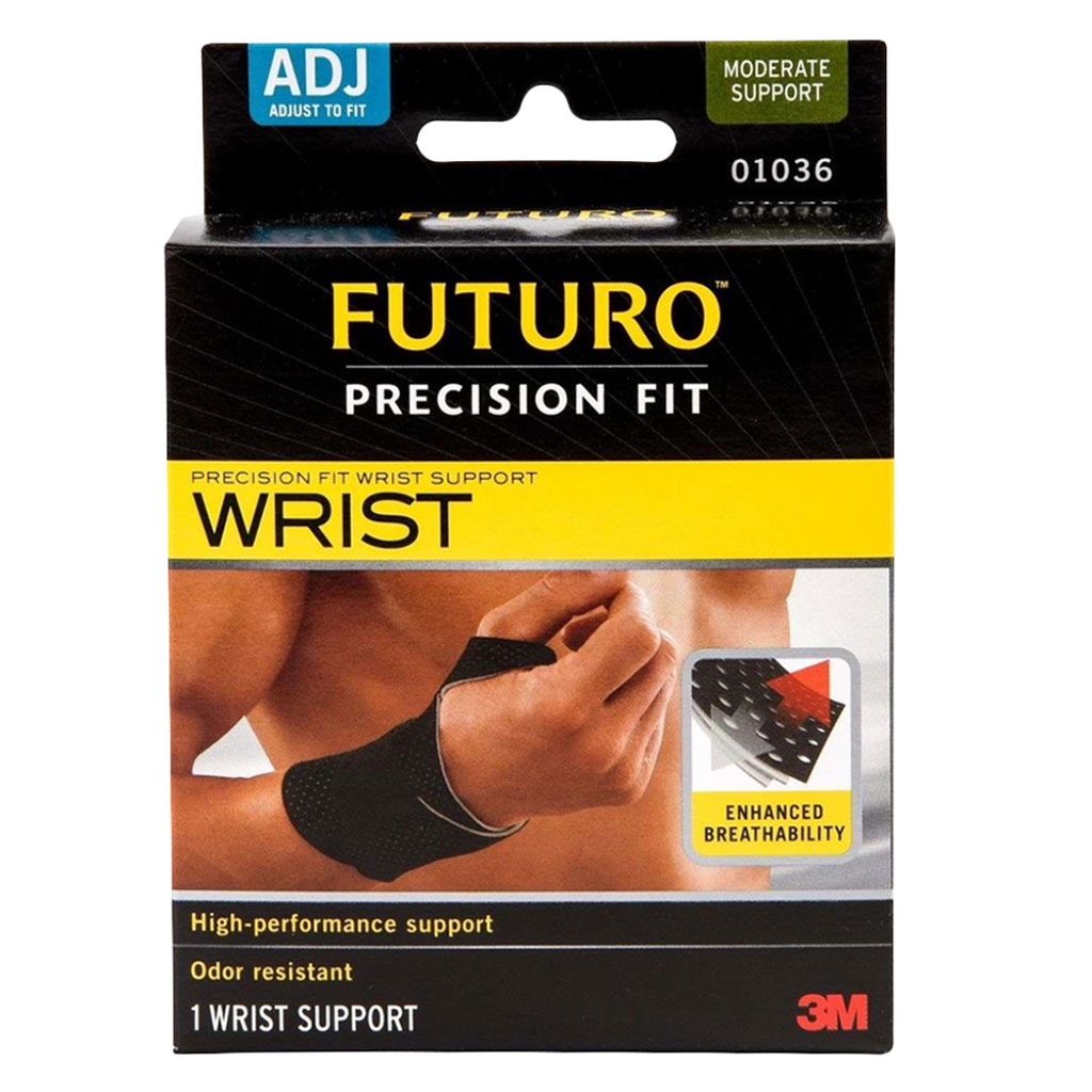 Futuro Infinity Precision Fit Adjustable Left/Right Wrist Support- Black 