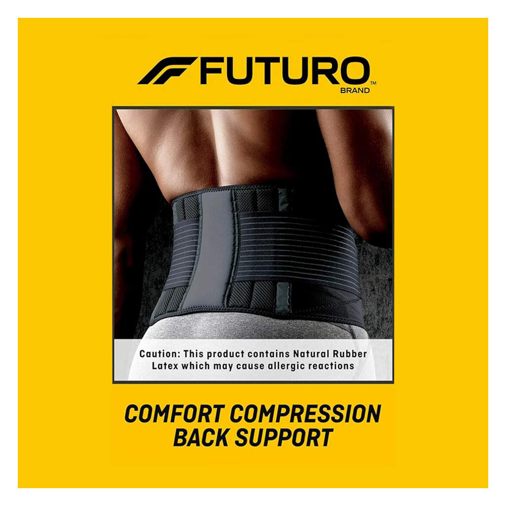 Futuro Adjustable Deluxe Comfort Compression Back Support - Dark Grey