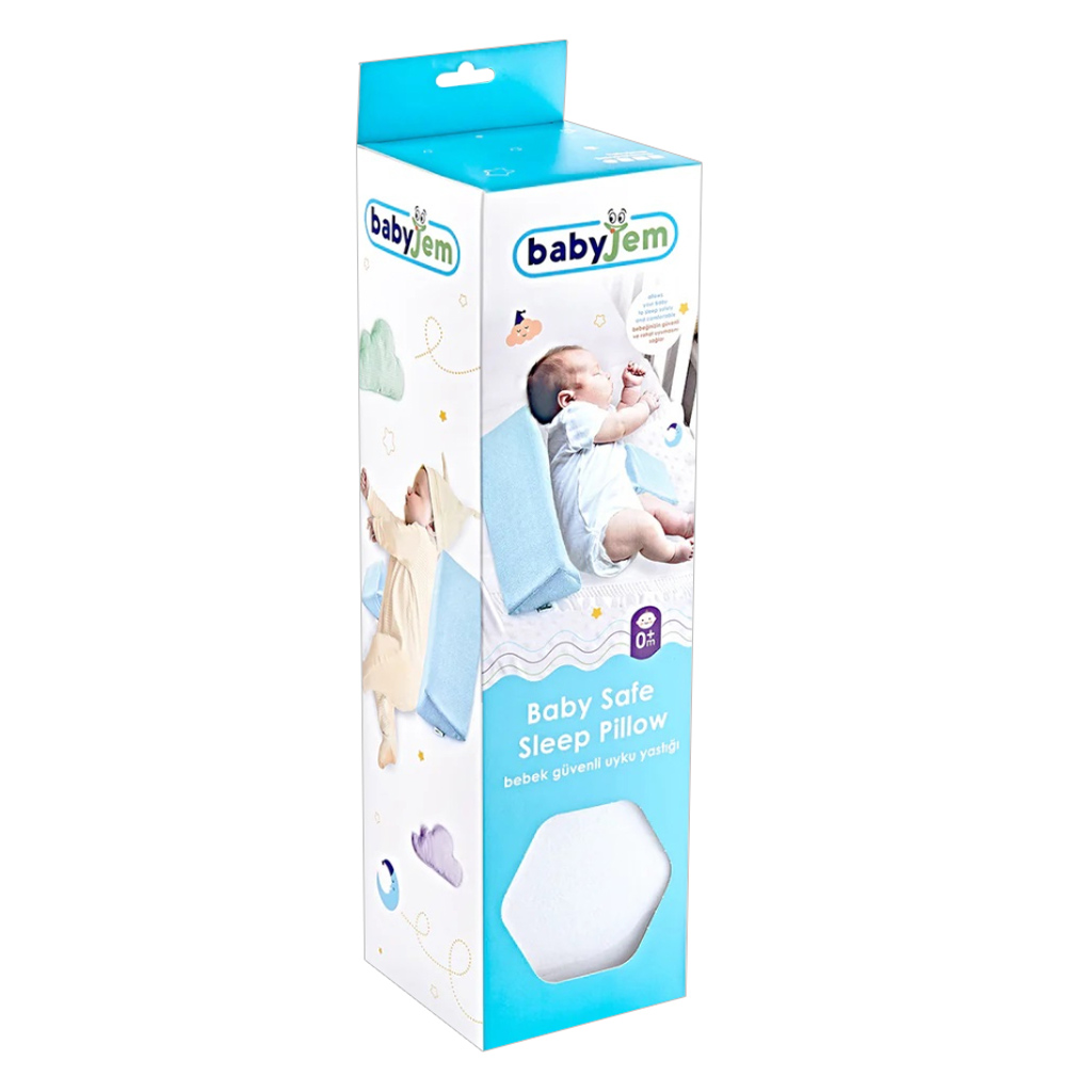 Babyjem Baby Side Sleep Positioner Pillow For 0-6 Months - White