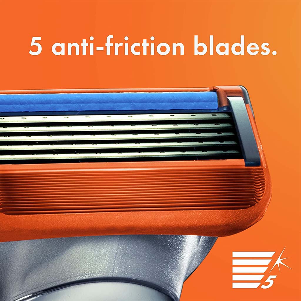 Gillette Fusion 5 Manual Razor Blade Refill For Smooth Long Lasting Shave, Pack of 4's