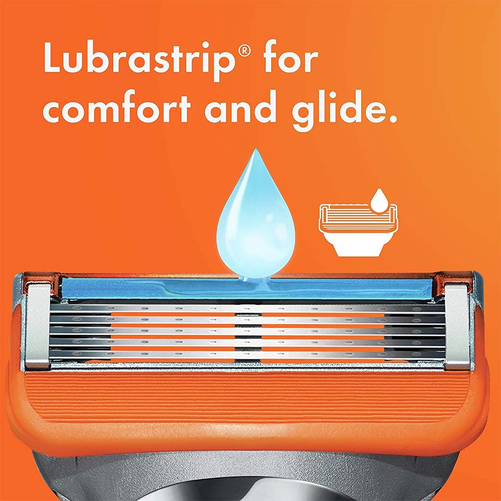 Gillette Fusion 5 Manual Razor Blade Refill For Smooth Long Lasting Shave, Pack of 2's