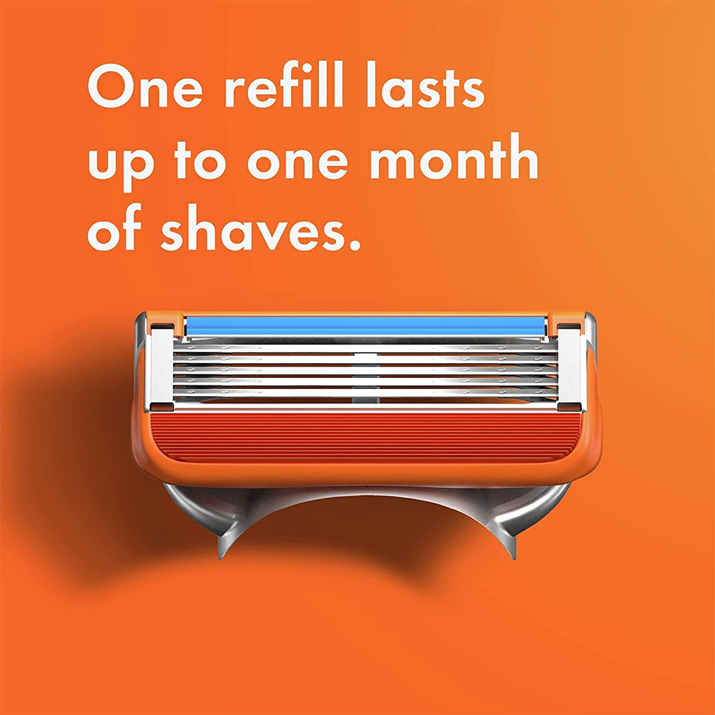 Gillette Fusion 5 Manual Razor Blade Refill For Smooth Long Lasting Shave, Pack of 2's