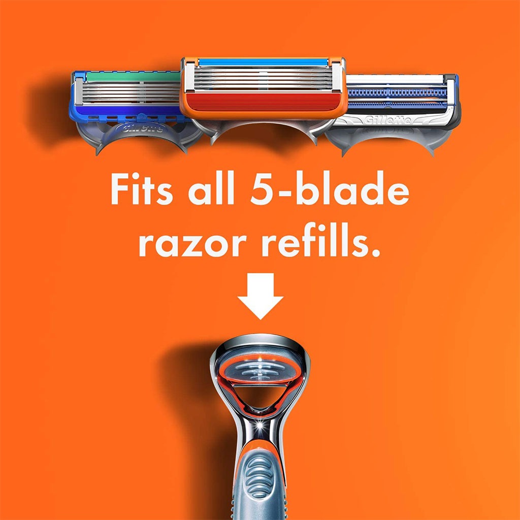 Gillette Fusion 5 Power Razor For Perfect Shave & Beard Shape, Pack of 1's