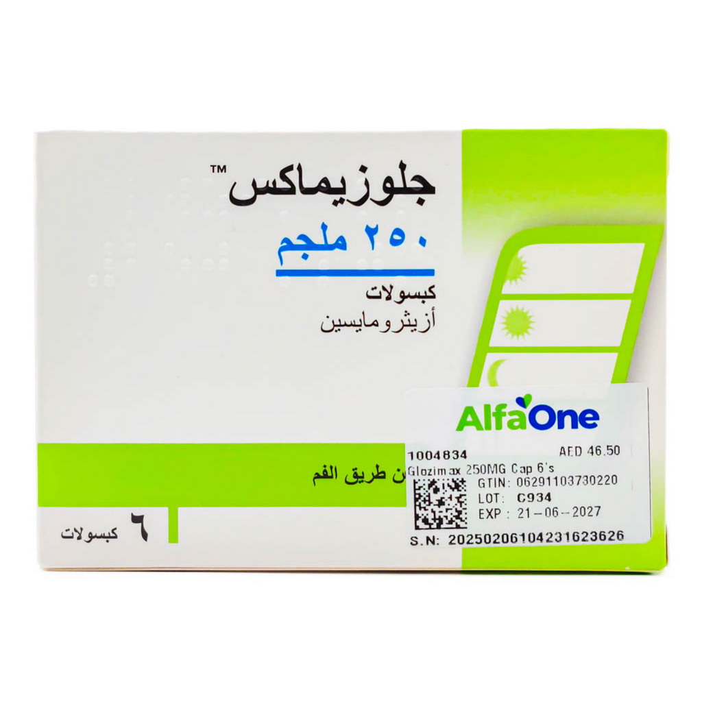 Glozimax 250mg Capsules, Pack of 6’s