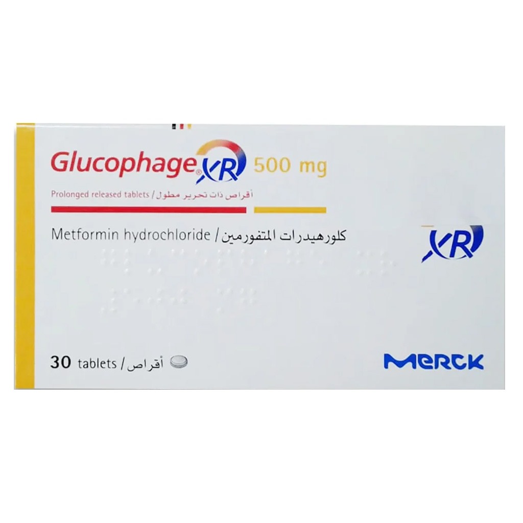 Glucophage XR 500mg Extended Release Tablets, Pack of 30's