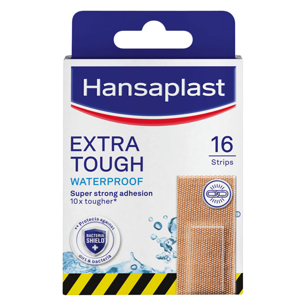 Hansaplast Extra Tough Water Proof Bandages, Pack of 16’s