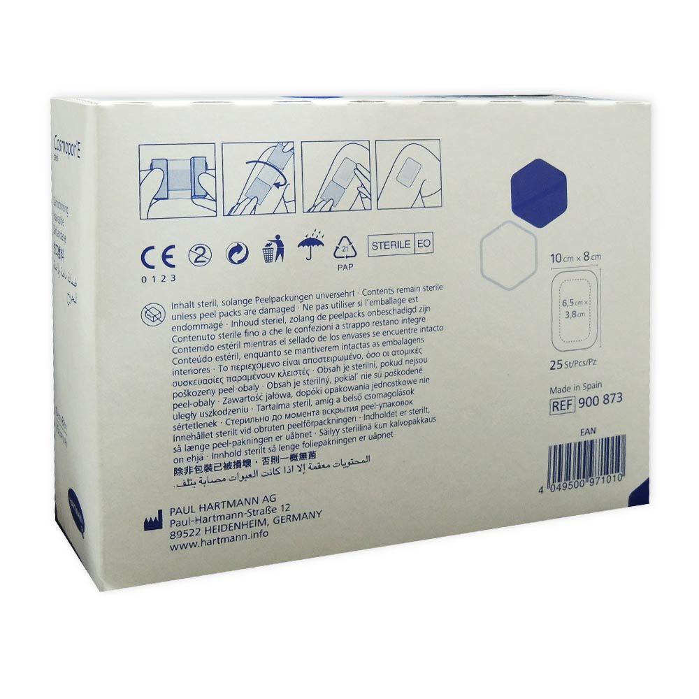 Hartmann Cosmopor E Steril 10 cm x 8 cm 25's