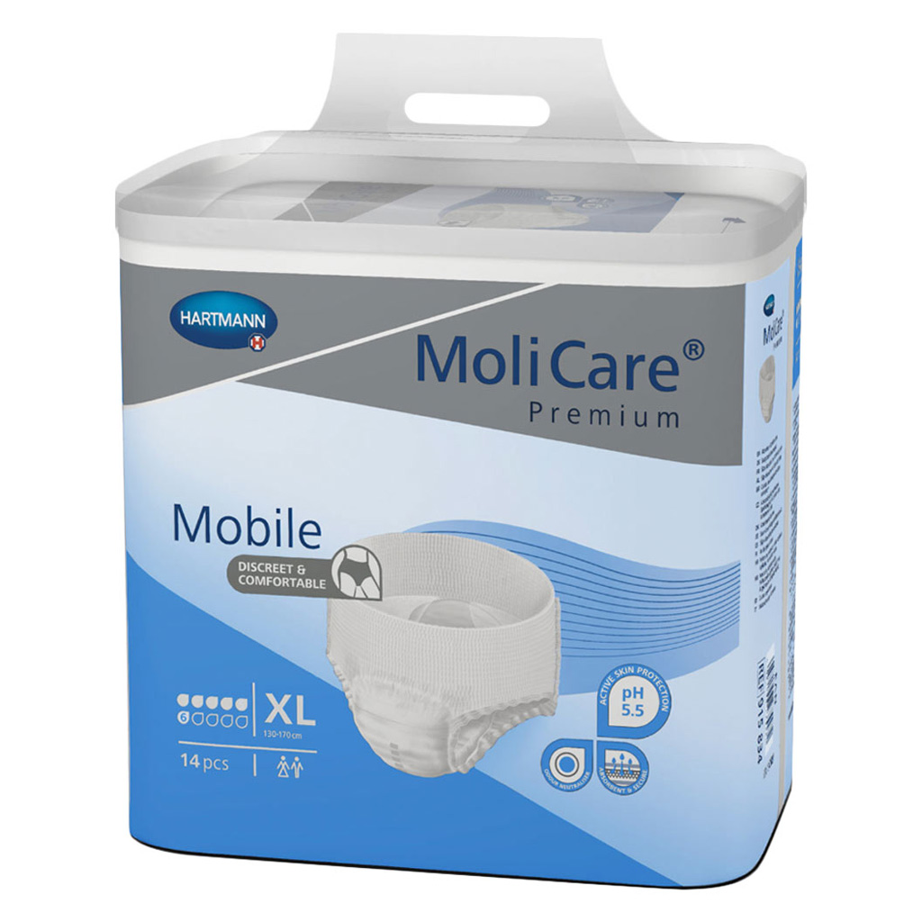 Hartmann Molicare Premium Adult Pull Up Pant Diapers 130 x 170cm XL, Pack of 14's