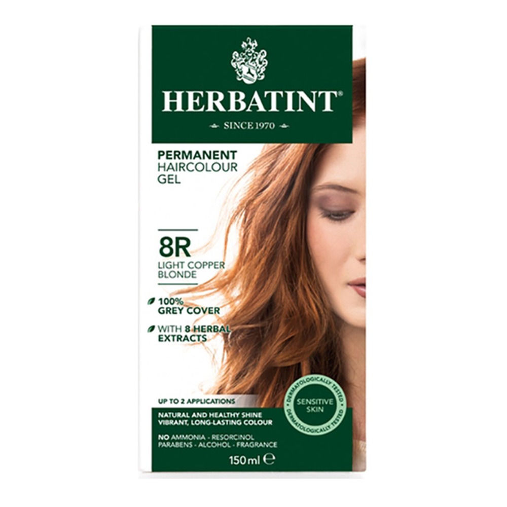 Herbatint 8R Light Copper Blonde Hair Colour Gel 150 mL