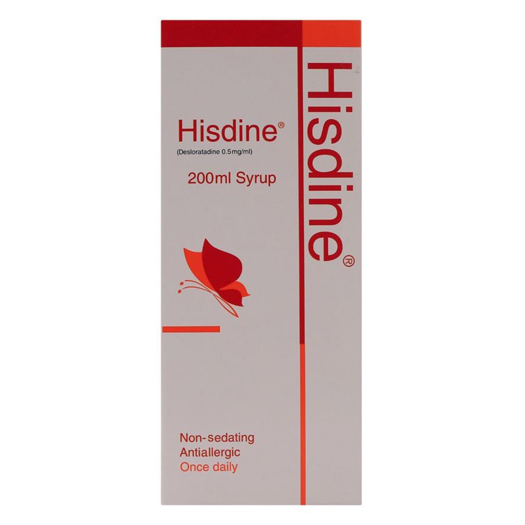 Hisdine Syrup 0.5mg/ml Desloratadine For Cold & Allergy 200ml 