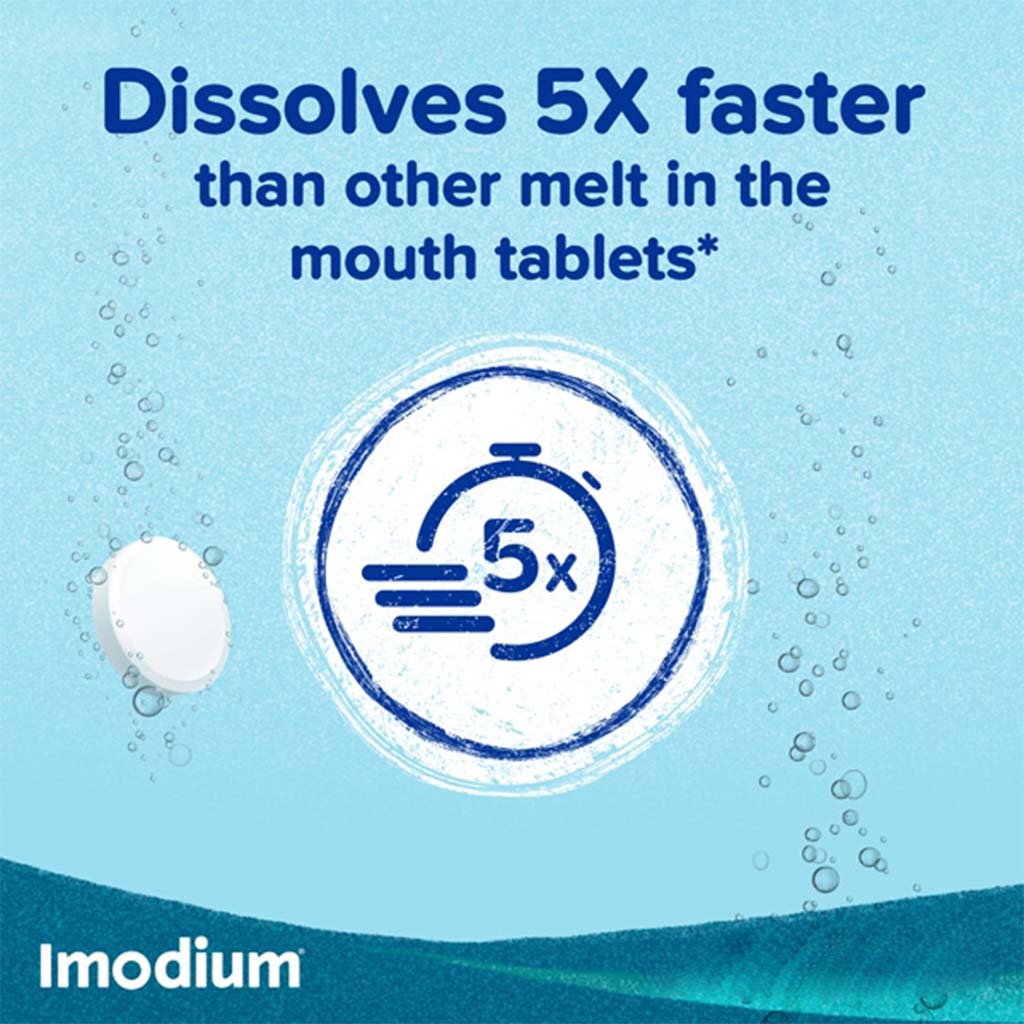 Imodium Instants 2mg Melt in Mouth Tablets For Diarrhea, Pack of 6's