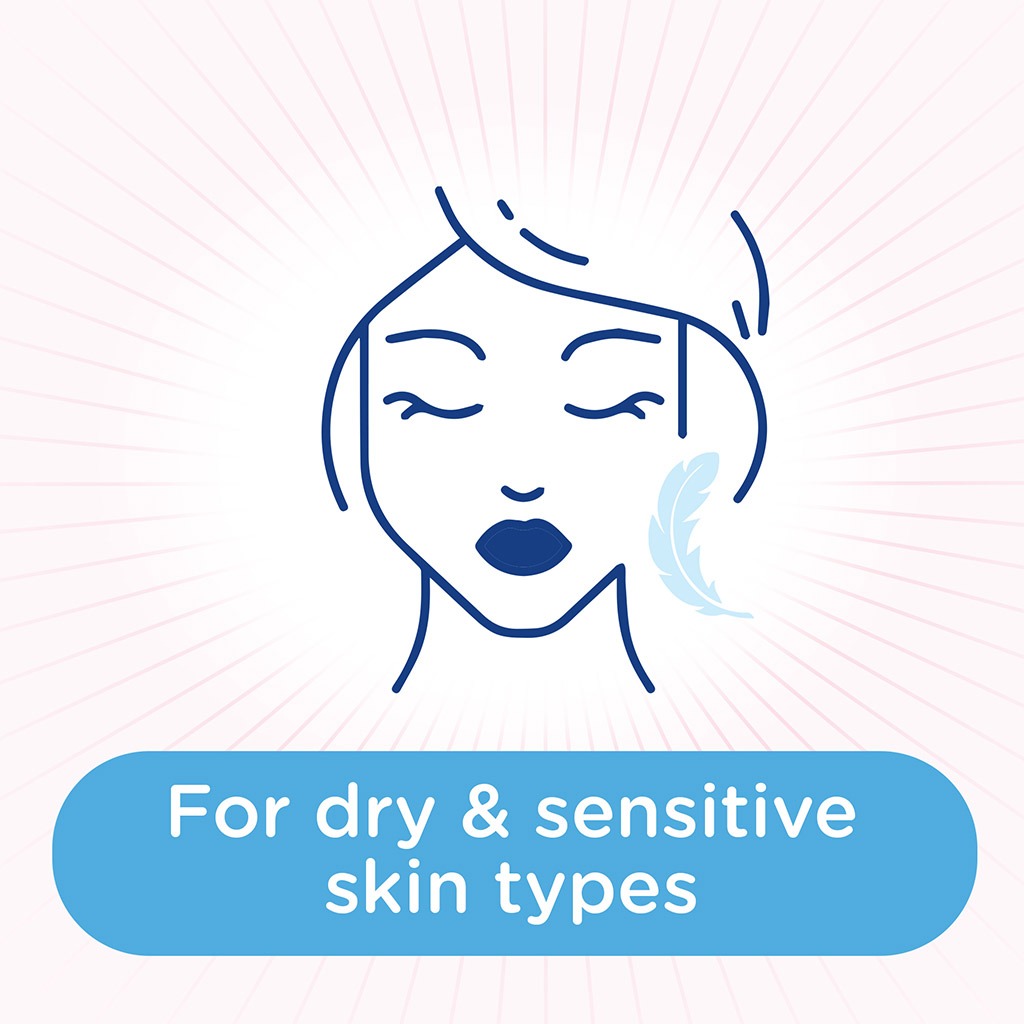 Johnson's Moisturising & Cleansing Makeup Remover Facial Micellar Wipes For Dry Skin, Pack of 25's