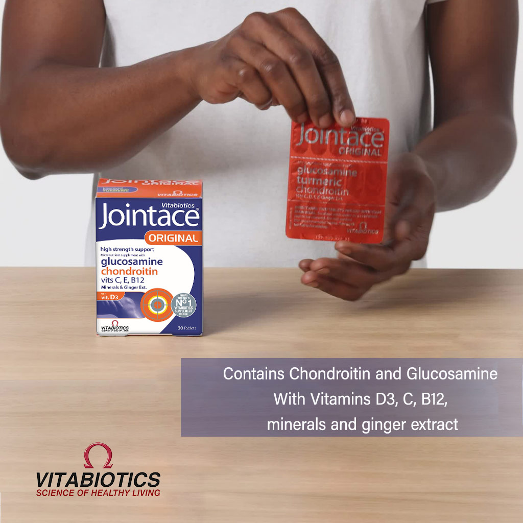 Vitabiotics Jointace Original High Strength Joint Support Tablets With Glucosamine  & Chondroitin, Pack of 30's