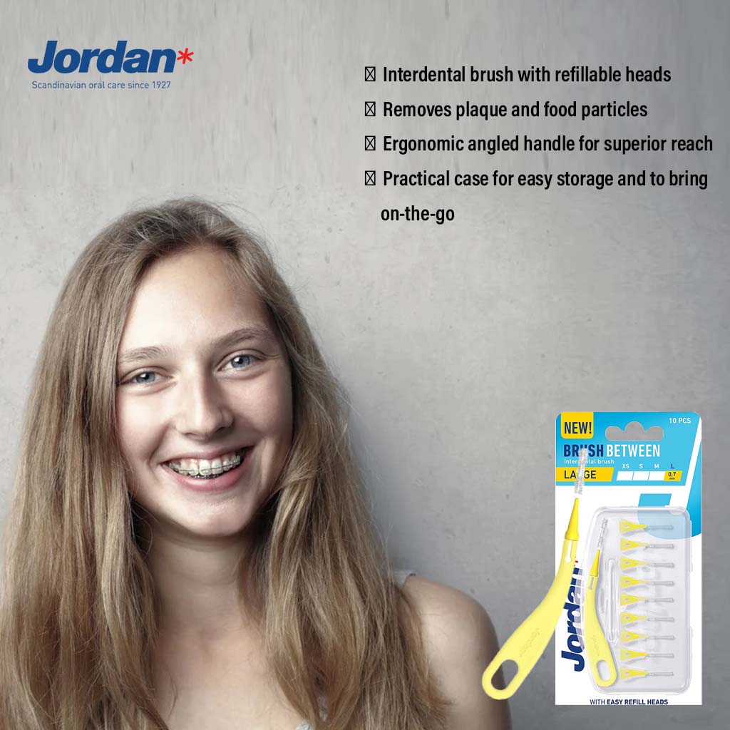 Jordan Clinic Brush Between Interdental Brushes For Gum Health, Large, Pack of 10's