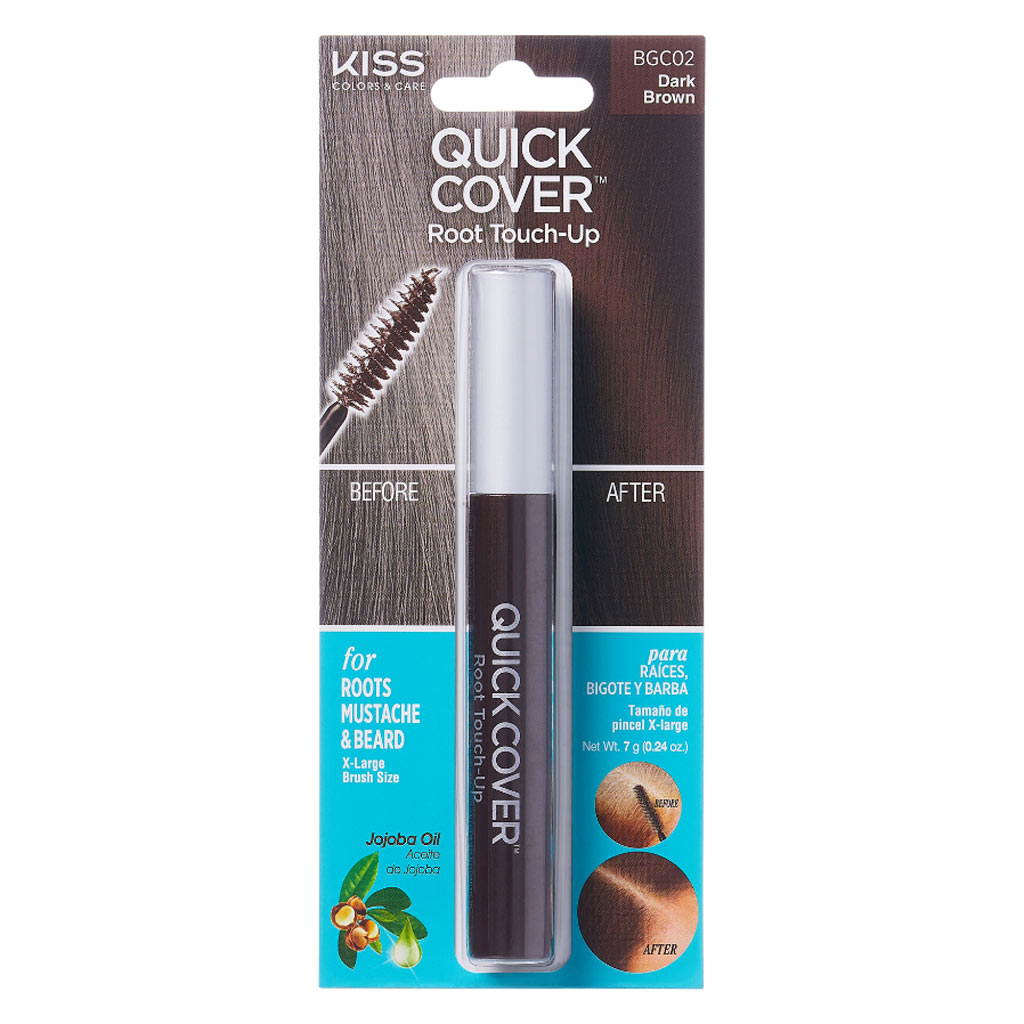 Kiss Brush In Quick Cover Gray Hair Root Touch Up Mascara - Dark Brown BGC02
