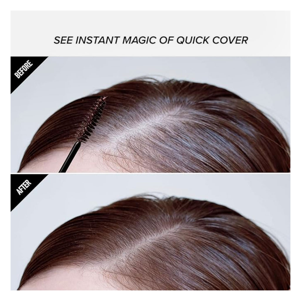 Kiss Brush In Quick Cover Gray Hair Root Touch Up Mascara - Dark Brown BGC02