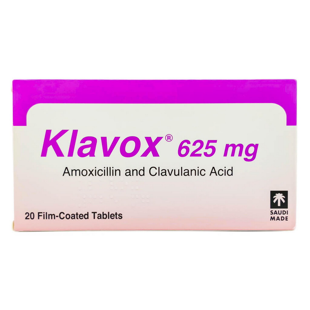 Klavox 625mg Film Coated Tablets, Pack of 20's