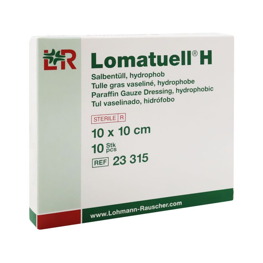 Lohmann & Rauscher Lomatuell H Paraffin Gauze Dressing 10 x 10 cm 10's