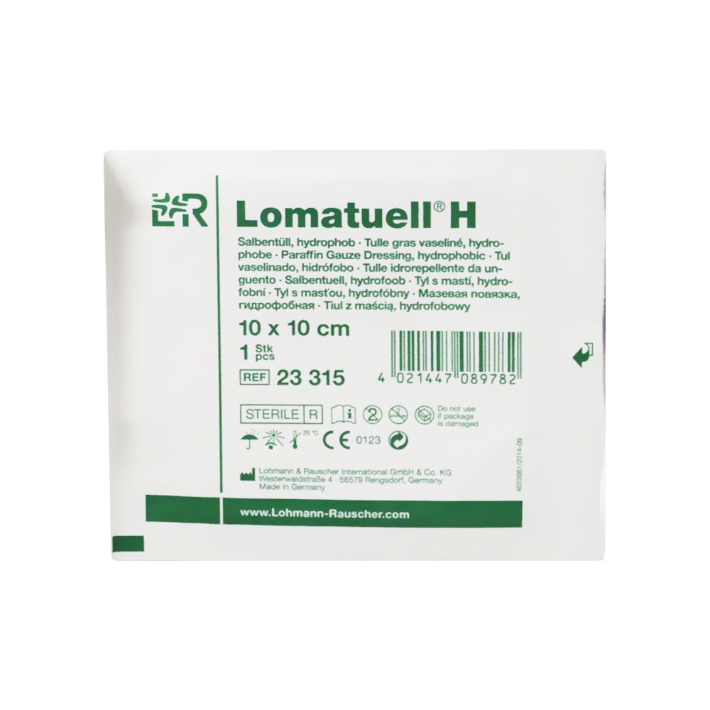 Lohmann & Rauscher Lomatuell H Paraffin Gauze Dressing 10 x 10 cm 10's