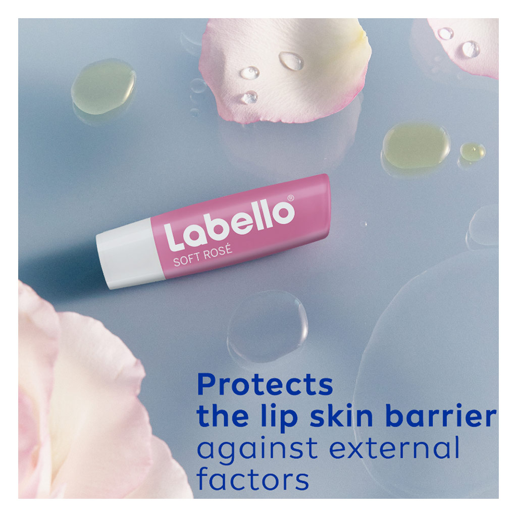 Labello 24H Moisture Soft Rose Lip Balm 4.8g - Rose Tint