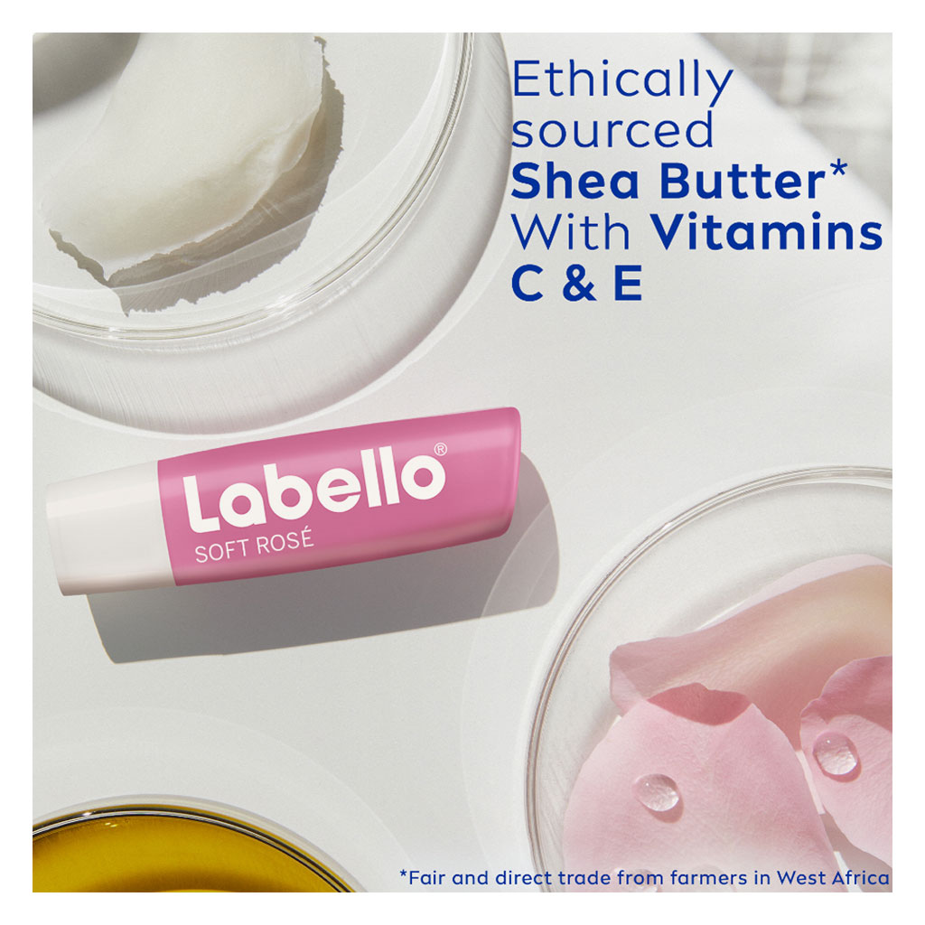 Labello 24H Moisture Soft Rose Lip Balm 4.8g - Rose Tint