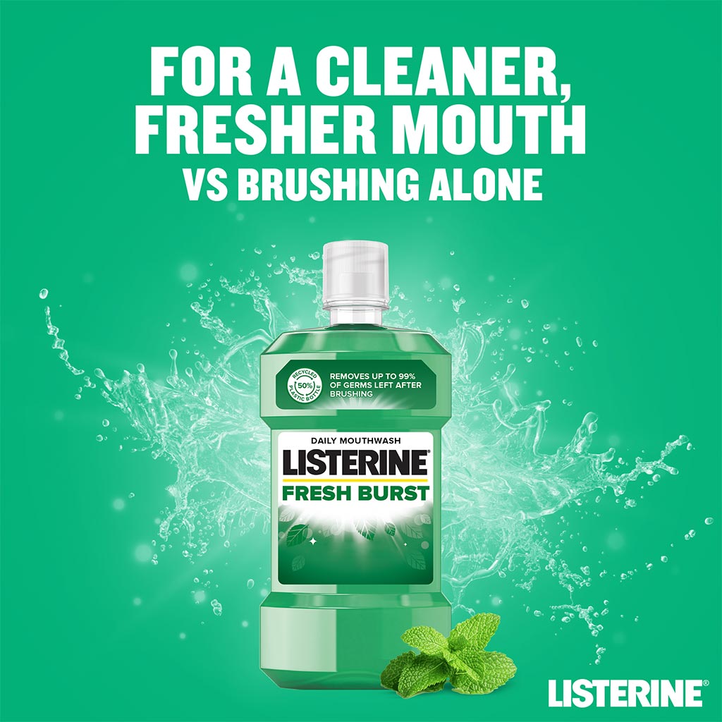 Listerine Fresh Burst Mouthwash 500ml