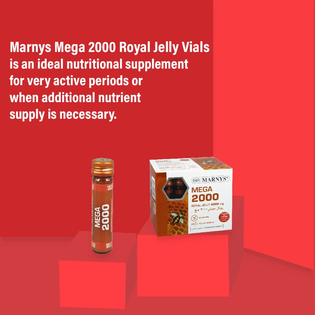 Marnys Mega 2000 Royal Jelly 10 mL Vials 20's