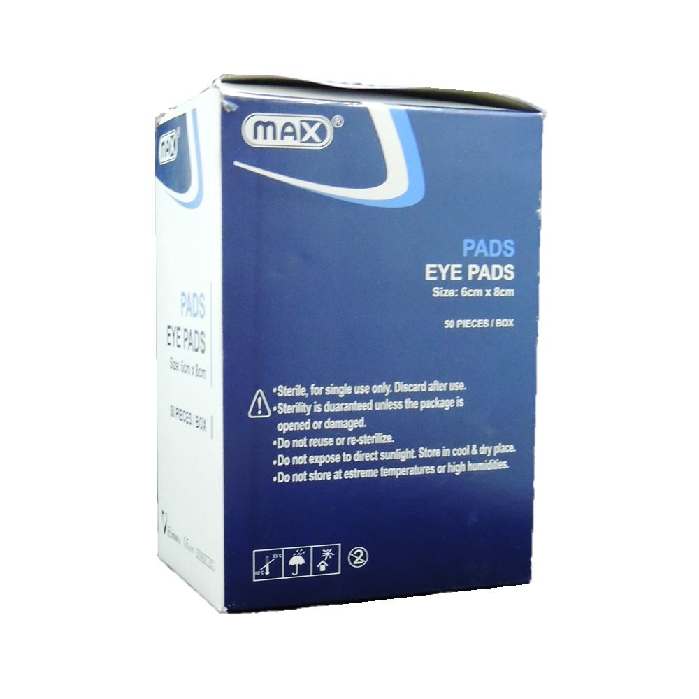 Max Sterile Eye Pads 6 cm x 8 cm 50's