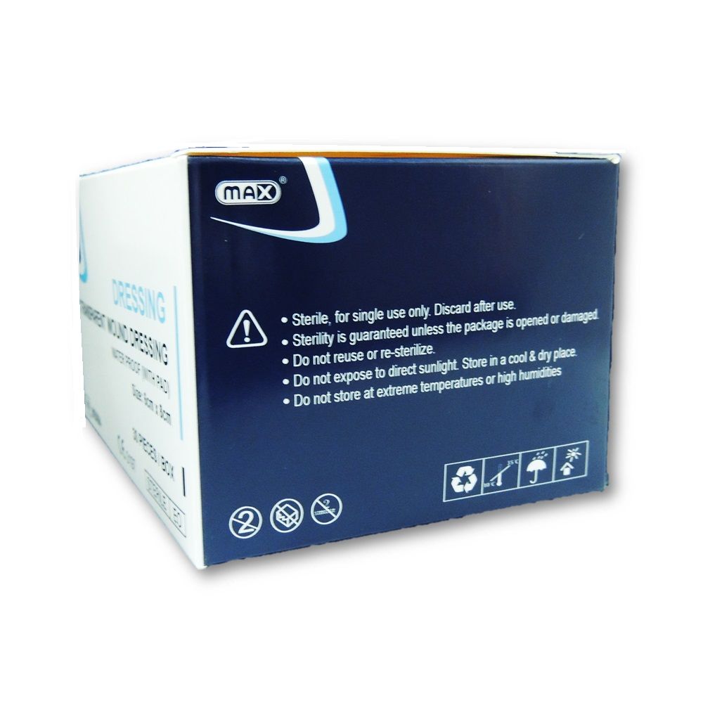 Max Transparent Wound Dressing 6 cm x 8 cm 30's