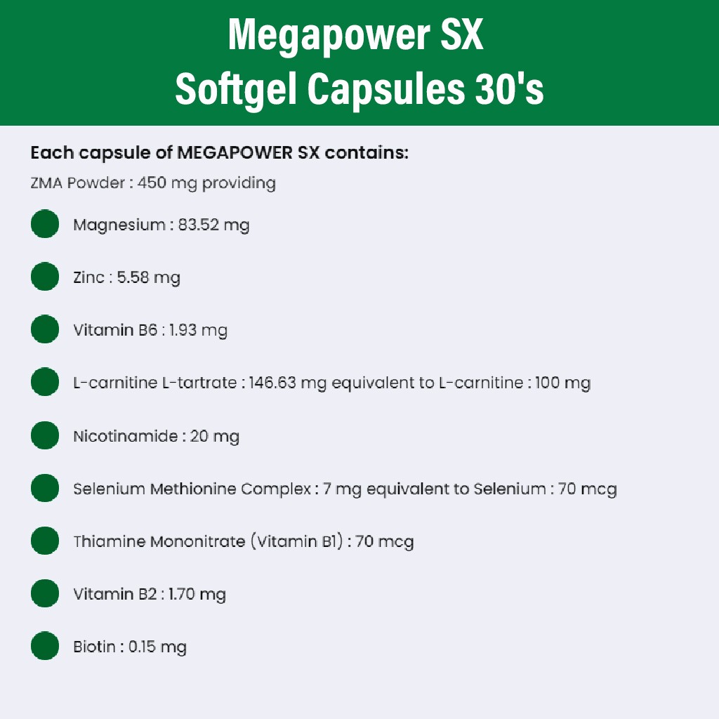 Megapower SX Softgel Capsules 30's