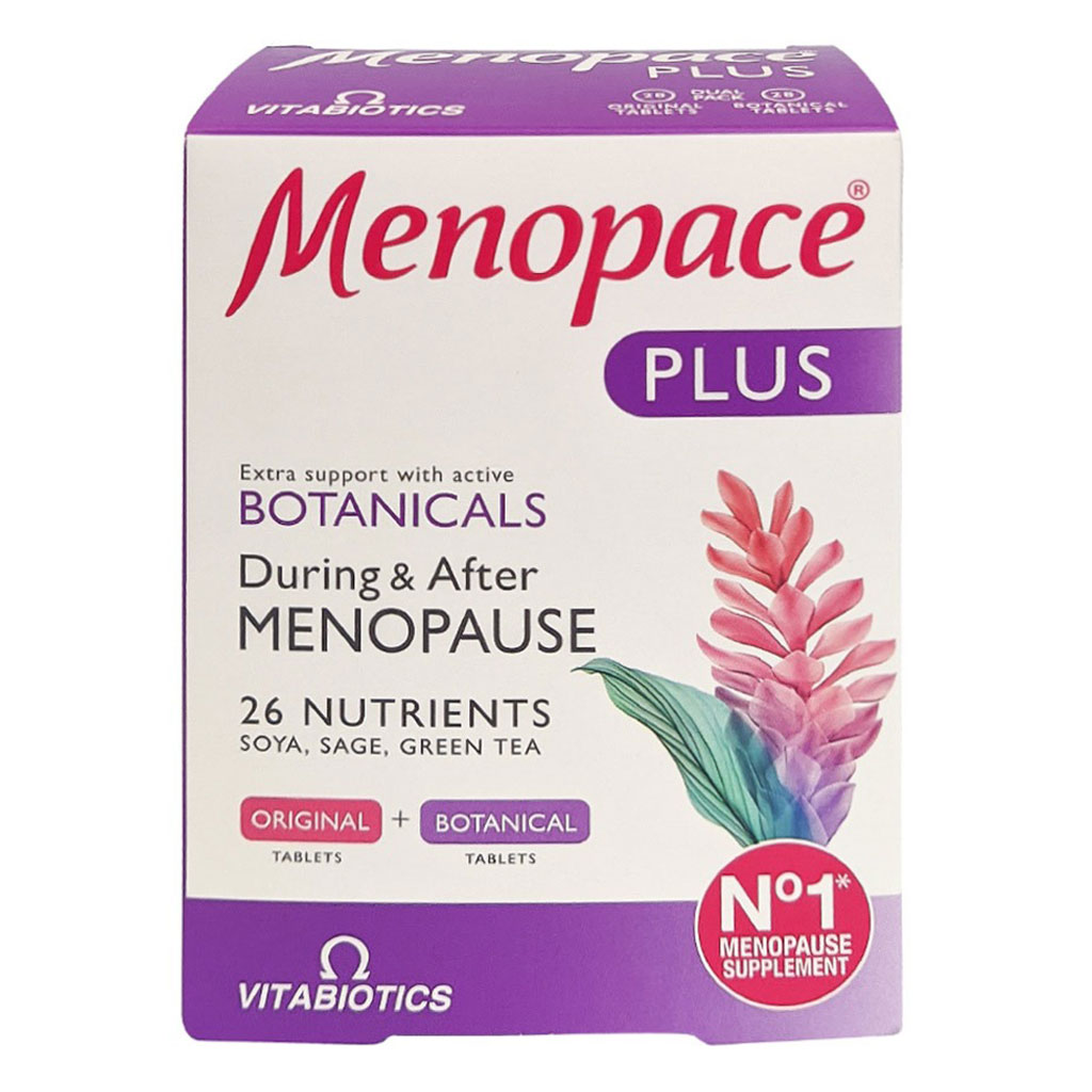 Vitabiotics Menopace Plus During & After Menopause Support Tablets, Pack of 56's