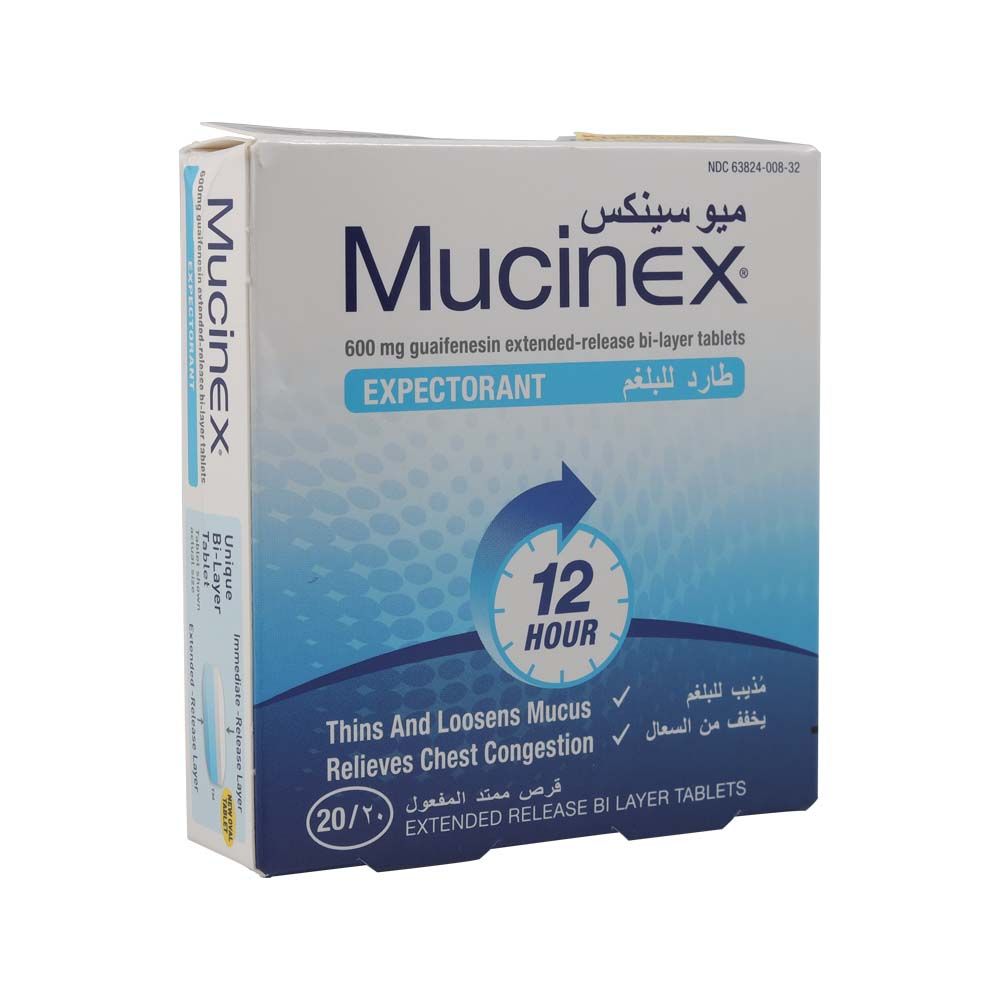 Mucinex 600 mg Tablets 20's