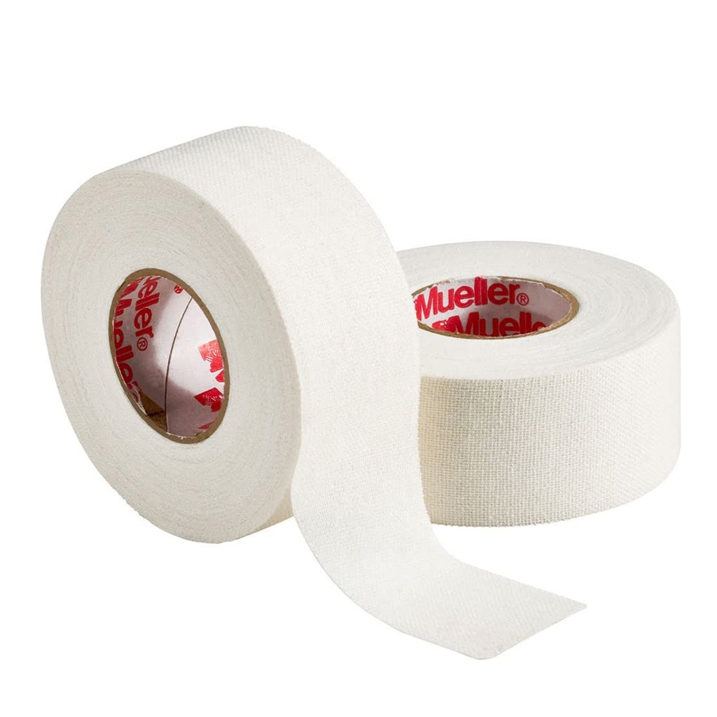 Mueller MTape Zinc Oxide Athletic Trainer's Tape 1.5" x 15 Yards Rolls, Pack of 32