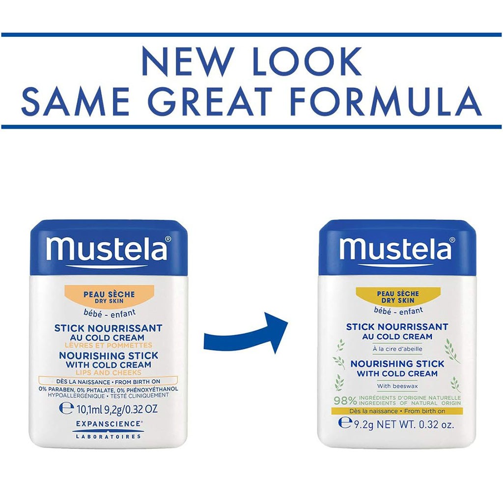 Mustela Baby Nourishing Stick With Cold Cream For Dry Skin 9.2g