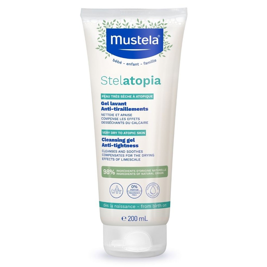 Mustela Baby Stelatopia Cleansing Gel For Atopic Prone Skin, Fragrance-Free 200ml