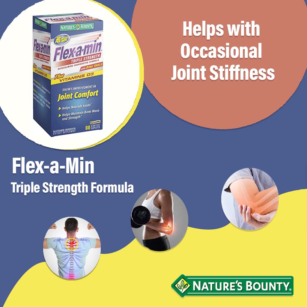 Nature's Bounty Flex-a-Min Triple Strength Caplets 80's